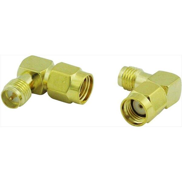 Fivegears RP-SMA Male to RP-SMA Female RF Adapter Right Angle Coax Coaxial Connector FI128416